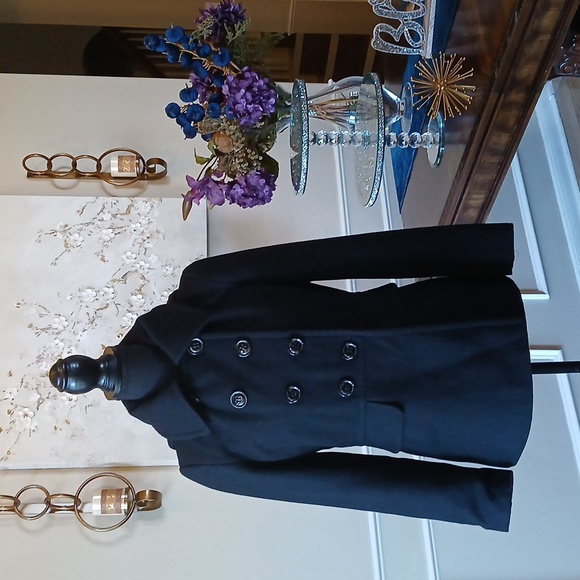 Apostrophe Women's Black Wool Blend Double Breasted Coat. Size S - Picture 15 of 17